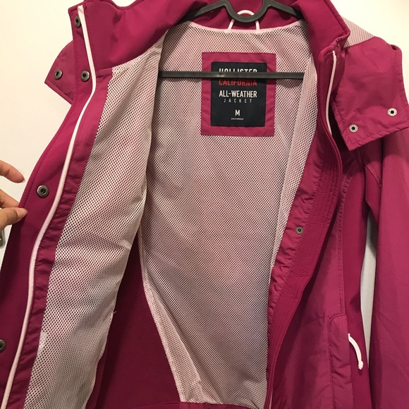 Hollister California All Weather Jacket (hot) pink size Medium - Picture 6 of 12